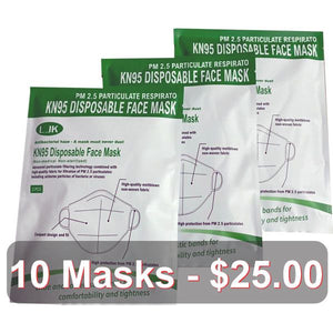 KN95 Protective Disposable Respirator 10 Masks