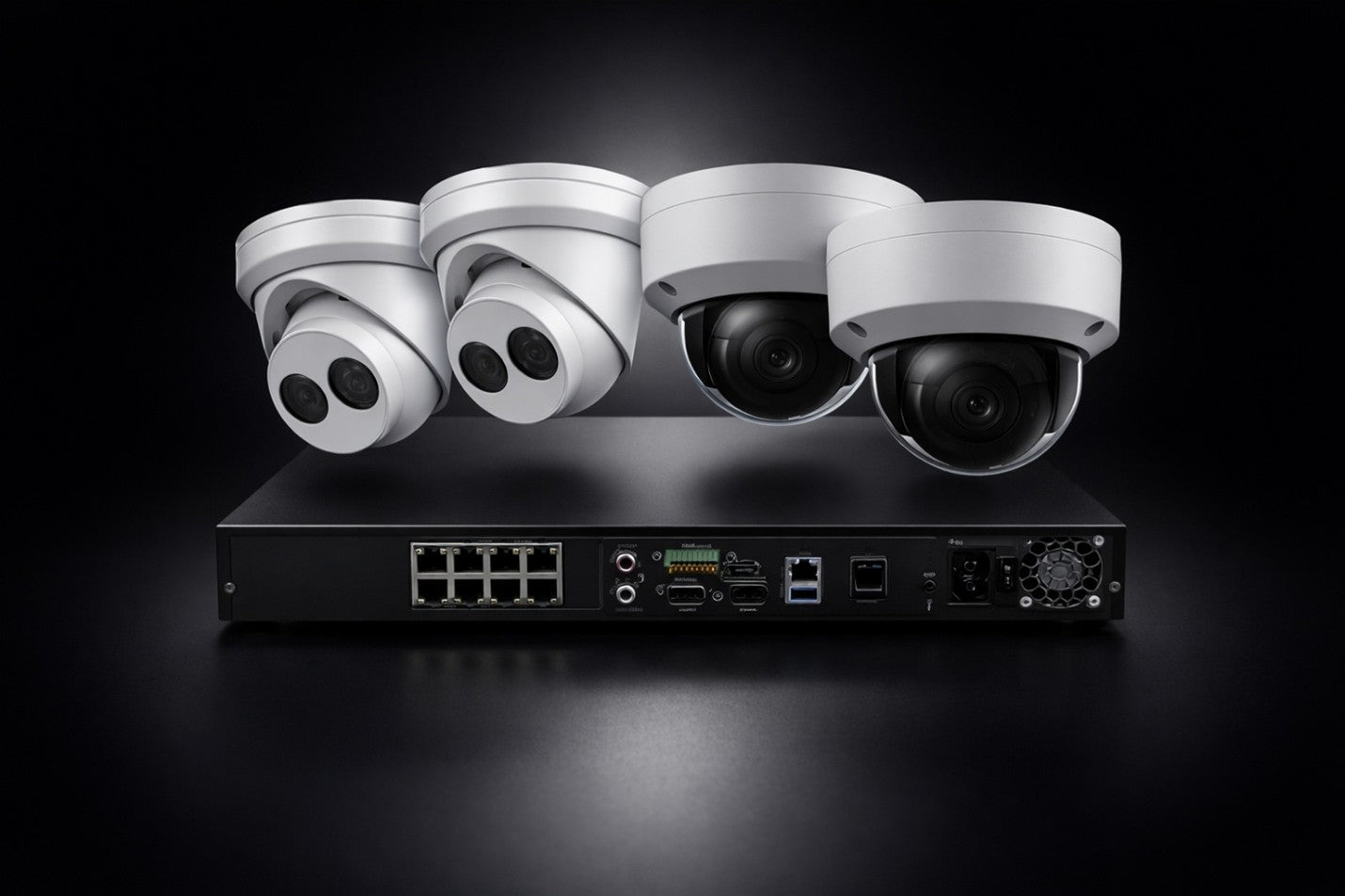 كاميرا منزلية مع جهاز تسجيل فيديو شبكي (NVR)