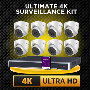 Ultimate 4K Surveillance Kit: 01 OEM NVR 8CH + 08 8MP Cameras + 01 HDD 2TB WD Purple