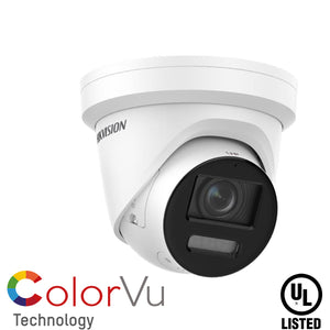 Hikvision DS-2CD2387G2-LSU/SL / 8MP ColorVu Strobe Light and Audible Warning Fixed Turret Network Camera